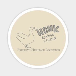 HONK Springs Eternal - Newsprint - Endangered Breed Preservation Magnet